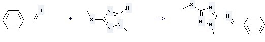 1-Methyl-3-(methylthio)-1h-1,2,4-triazol-5-amine is used to produce Benzylidene-(2-methyl-5-methylsulfanyl-2H-[1,2,4]triazol-3-yl)-amine